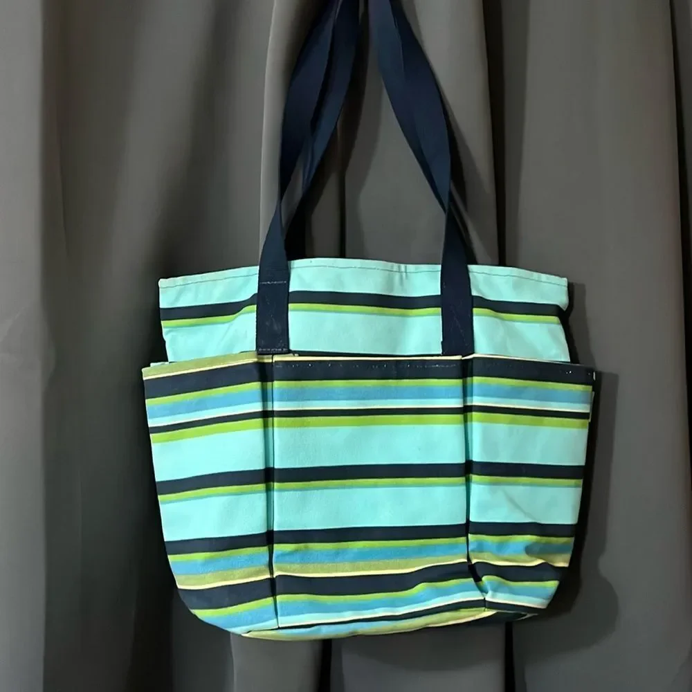 EUC Eddie Bauer Striped Diaper Bag – 100% Cotton